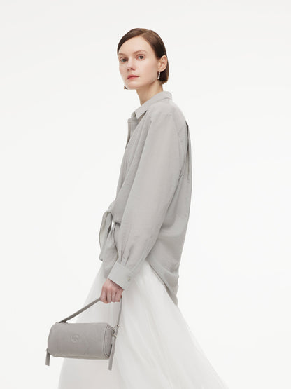 [Preview] Triacetate Blend Women Oversized Shirt