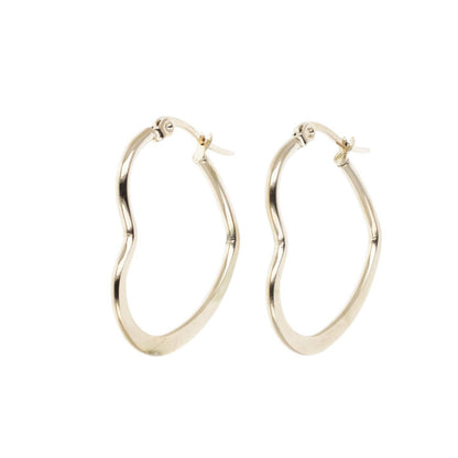 30mm Heart Hoop Earrings (Gold Plated)