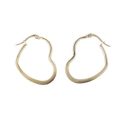 30mm Heart Hoop Earrings (Gold Plated)