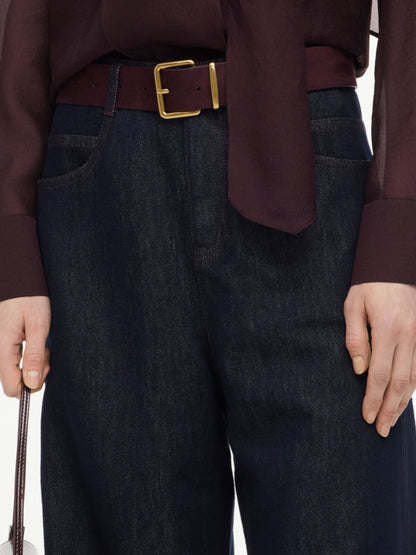 [Preview] Lyocell Cotton Blend Denim Women Jeans With Belt
