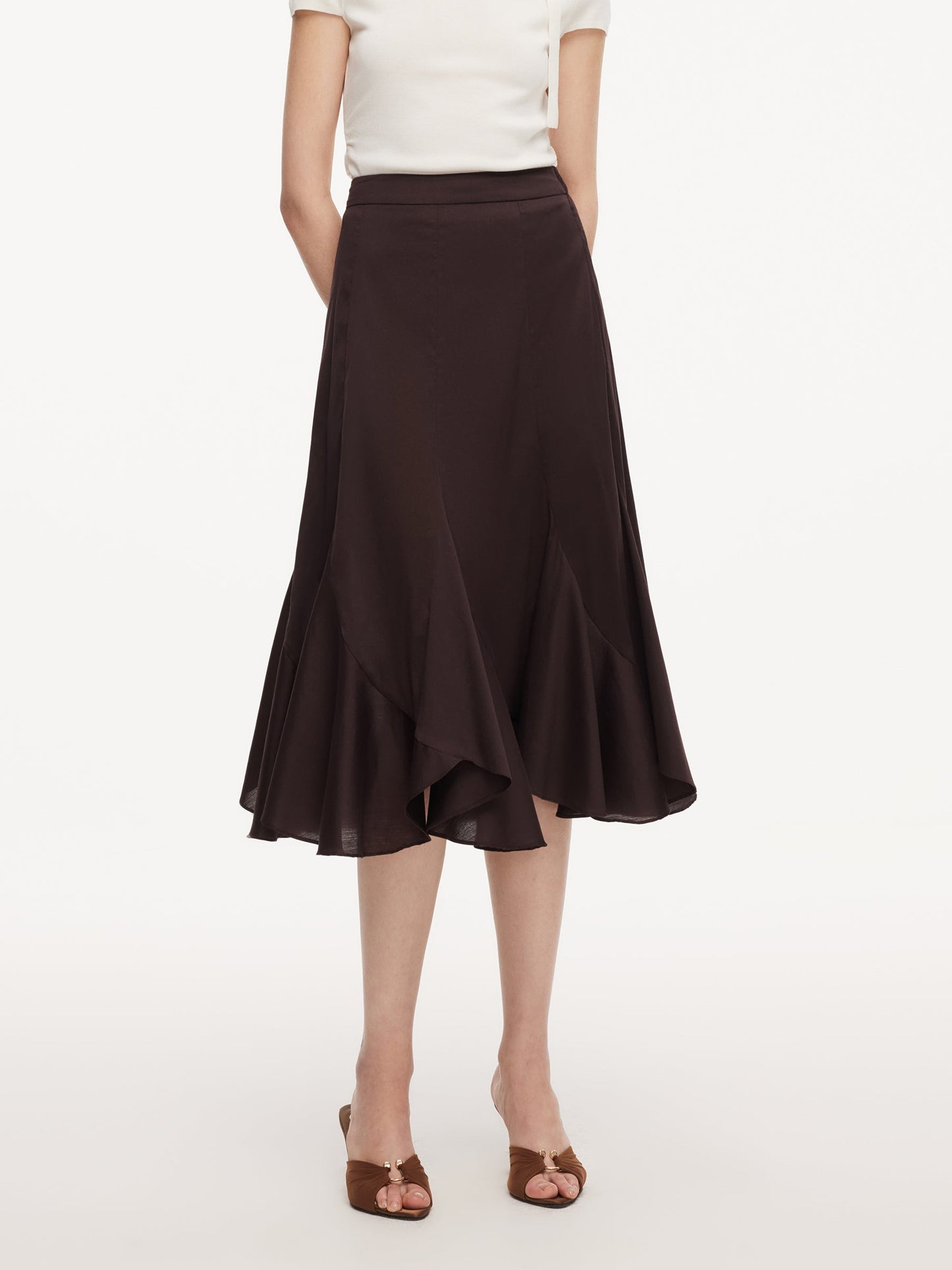 Cotton Blend High-Waisted Women Mermaid Skirt