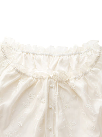 Tencel Blend Embroidered Women Top