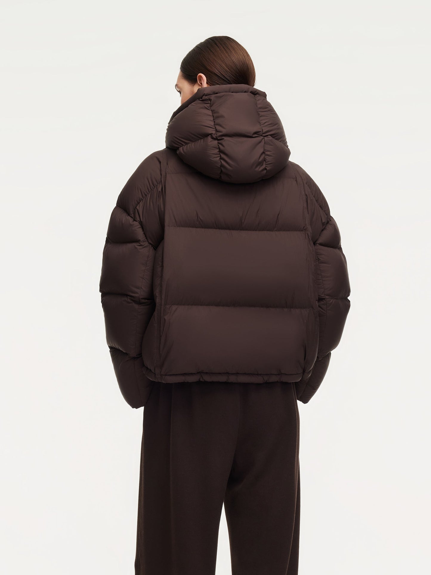 Lightweight Water-repellent Hooded Goose Down Jacket