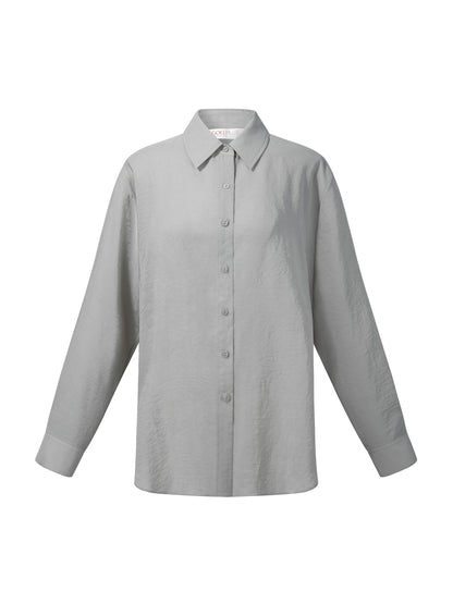 [Preview] Triacetate Blend Women Oversized Shirt