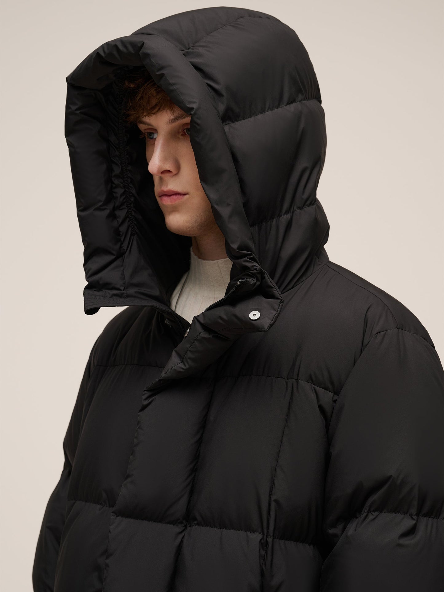 Loose Unisex Hooded Goose Down Jacket