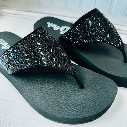 Napoli Flatform Sandal - Black