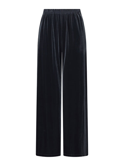 Velvet Straight Wide Leg Women Pants