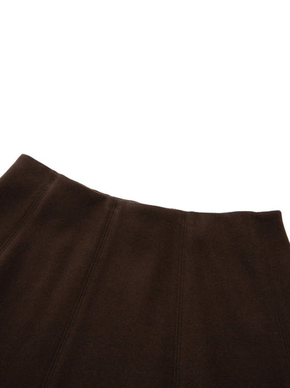 Tencel Wool Blend Cardigan And Tank Top And Skirt Three-Piece Set
