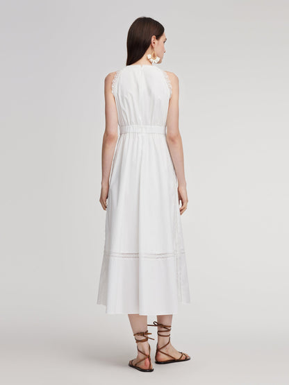 100% Cotton A-Line Women Maxi Vest Dress