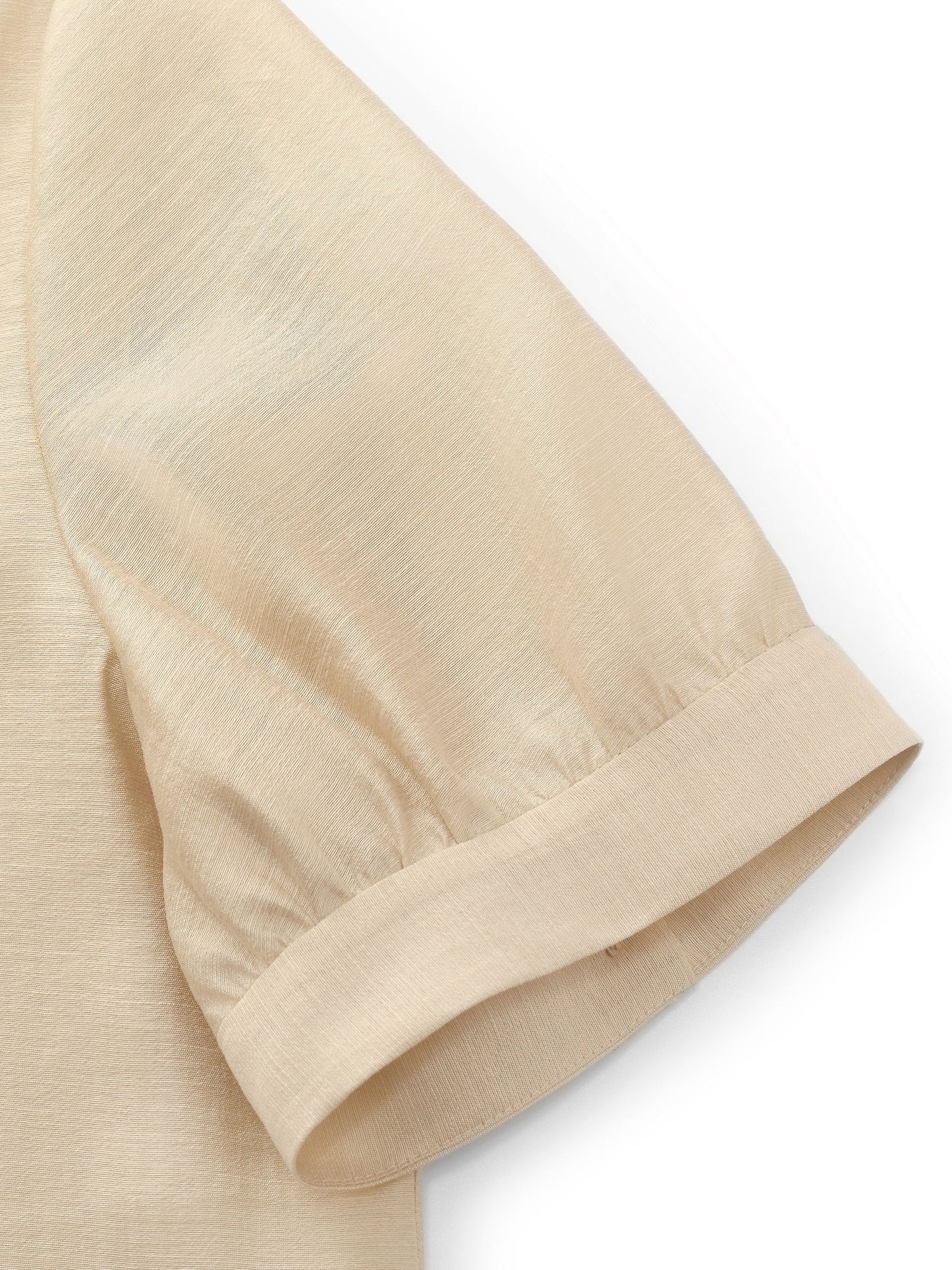 Tencel Acetate Linen Blend Tie Neck Women Blouse