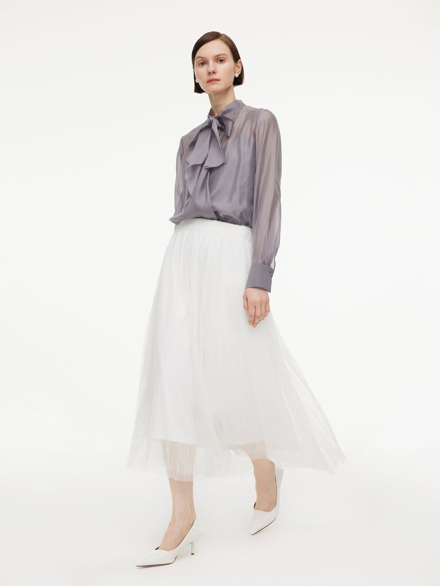 [Preview] Front Knot Women Shirt With Knit Camisole