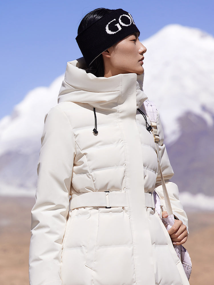 Long Hooded Goose Down Garment