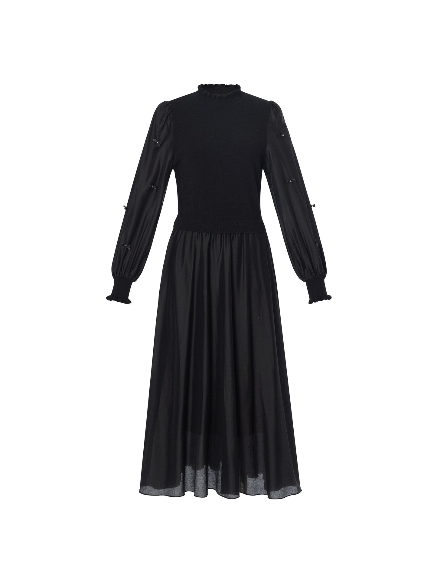 Tencel Blend Patchwork Women Maxi Dress
