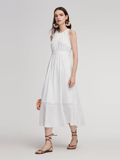 100% Cotton A-Line Women Maxi Vest Dress