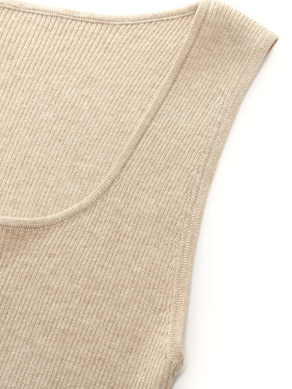 Square Neck Women Knit Tank Top