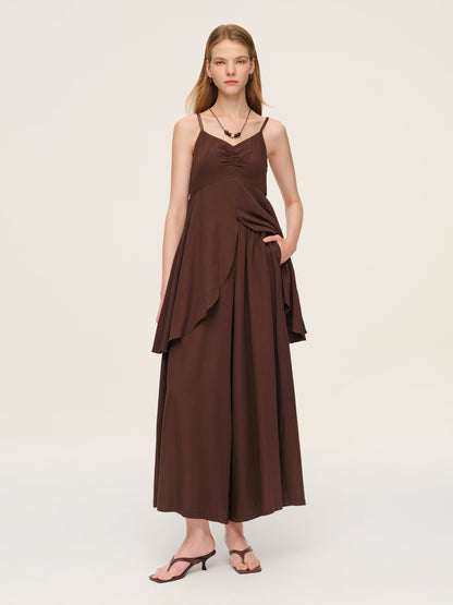 Linen Blend Camisole And Culottes Two-Piece Set