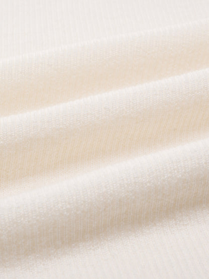 100% Wool V-Neck Ruched Women Polo Knit Top