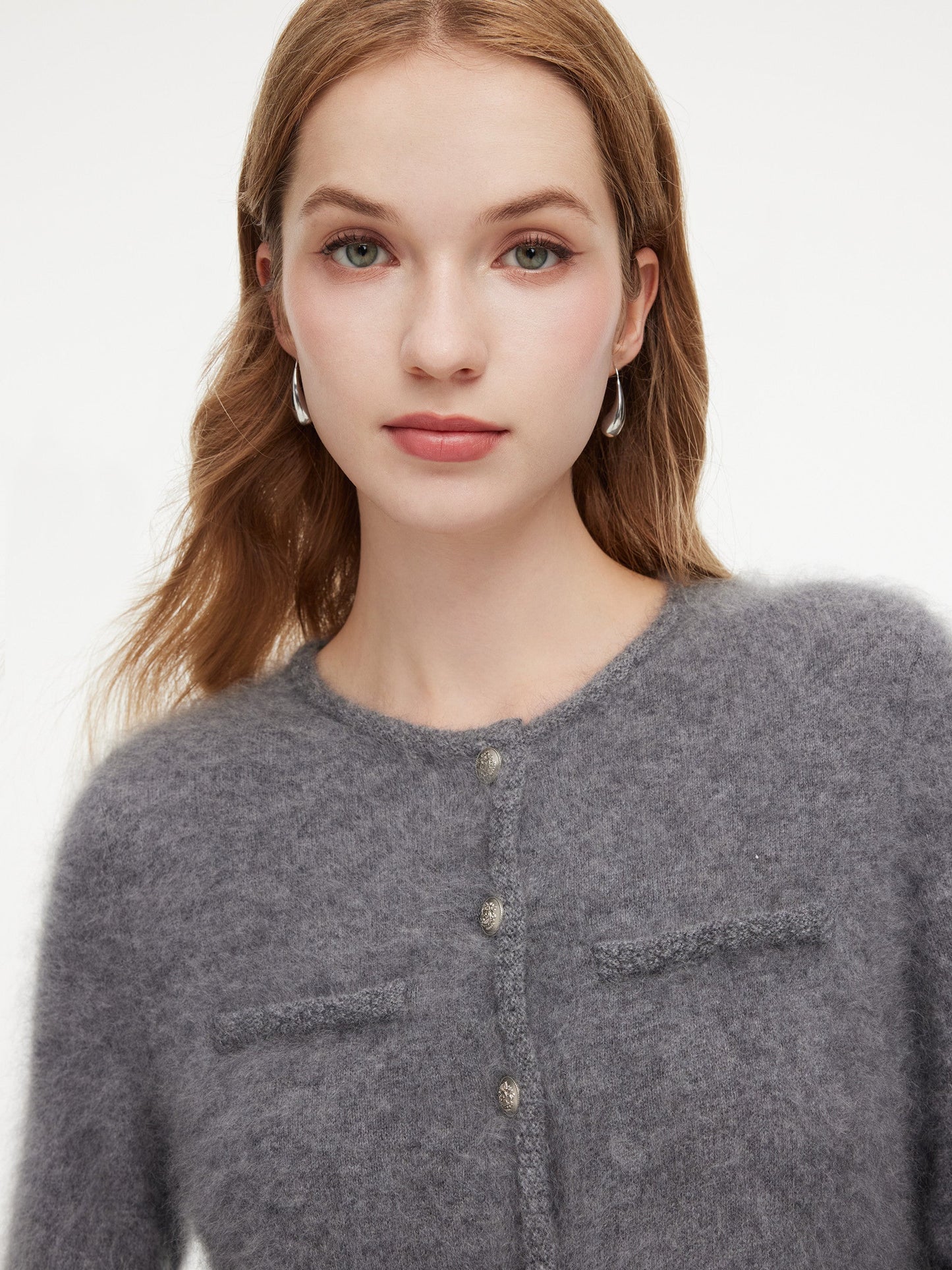 [Preview] 100% Brushed Cashmere Women Cardigan