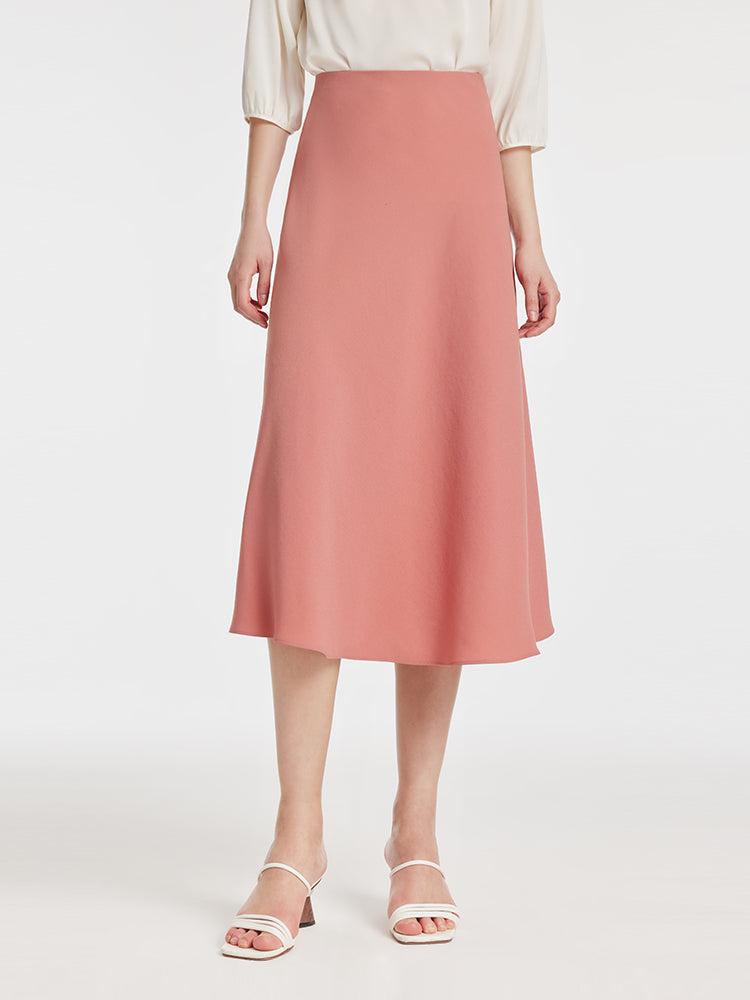 Acetate A-Line High-Waisted Women Half Skirt