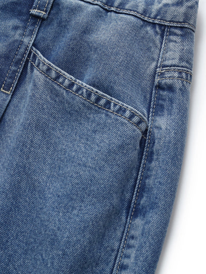 100% Tencel Denim Women Adjustable Waist Jeans