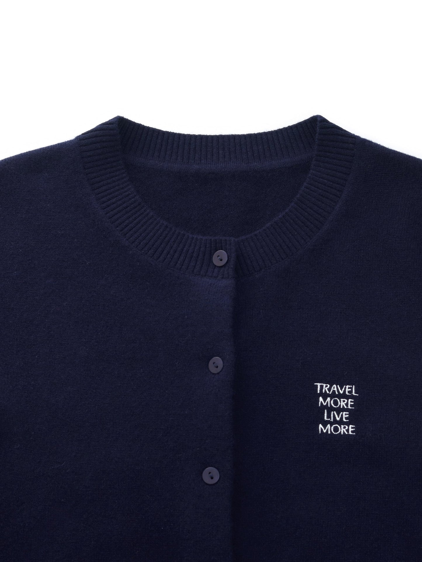 100% Wool Letter Embroidered Women Cardigan