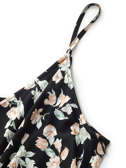 100% Cotton Strap Maxi Dress And Lyocell Cardigan Two-Piece Set