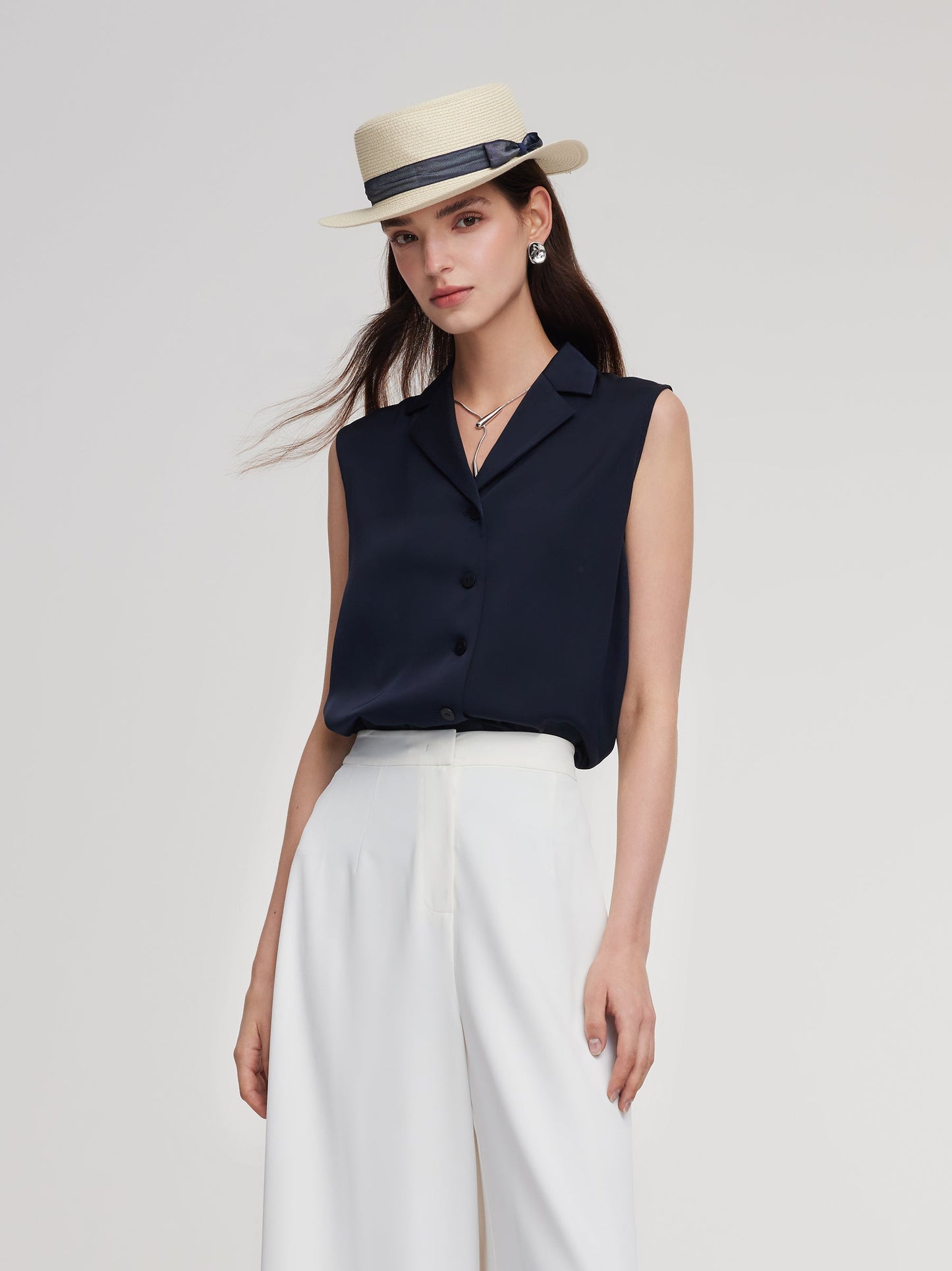 22MM Mulberry Silk Sleeveless Women Shirt