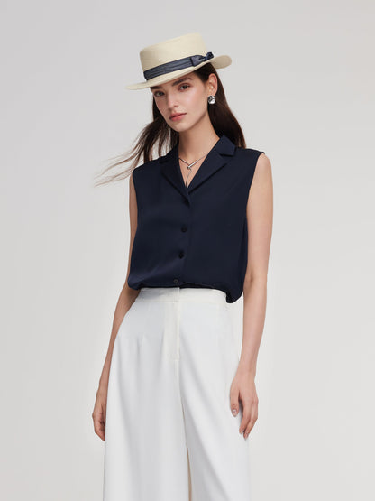 22MM Mulberry Silk Sleeveless Women Shirt