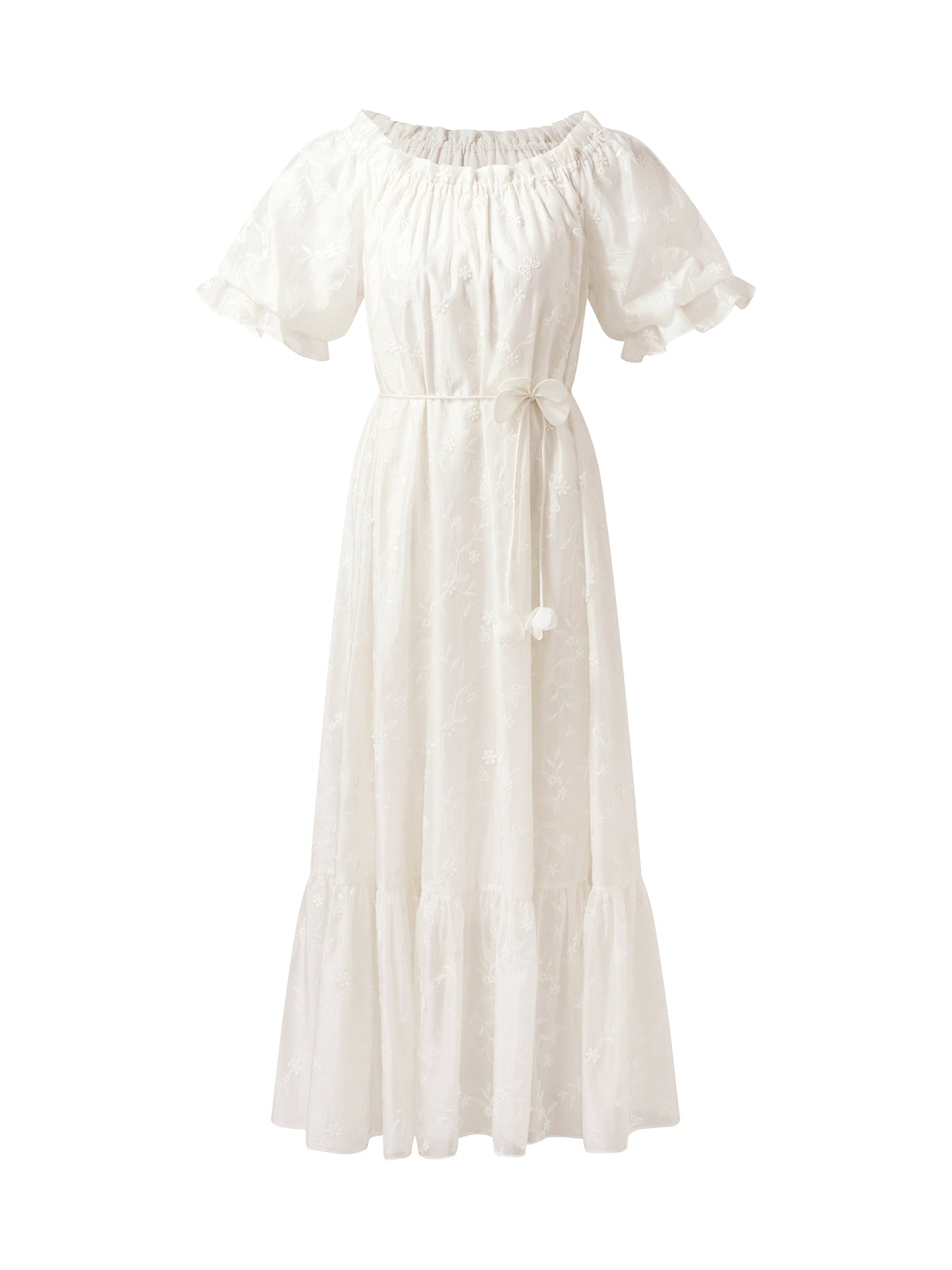 Tencel Blend Embroidered Women Maxi Dress