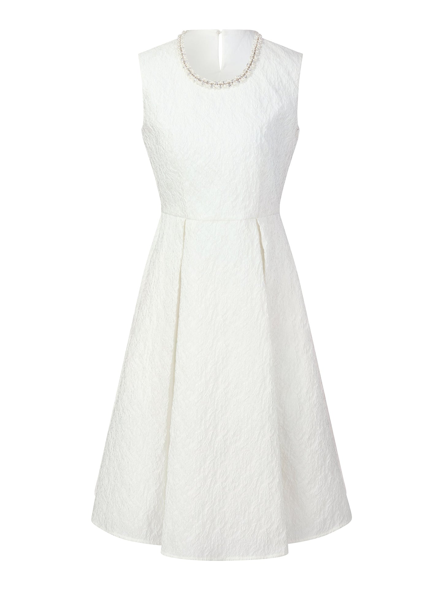 Jacquard Sleeveless Women Mini Dress