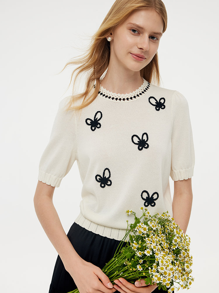 Tencel Butterfly Women Knit Top