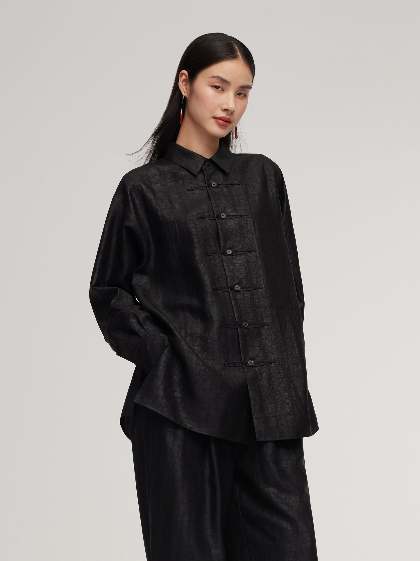 18MM Gambiered Canton Gauze Unisex Shirt
