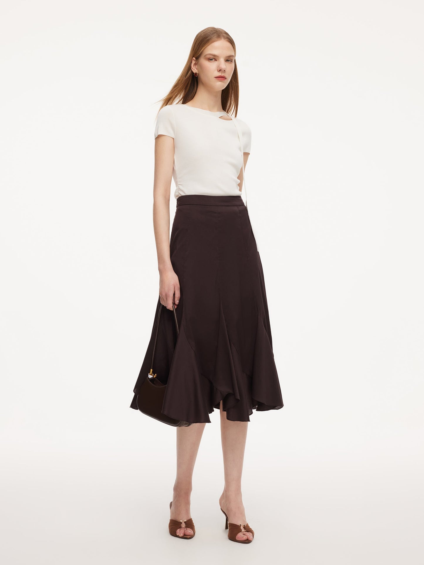 Cotton Blend High-Waisted Women Mermaid Skirt