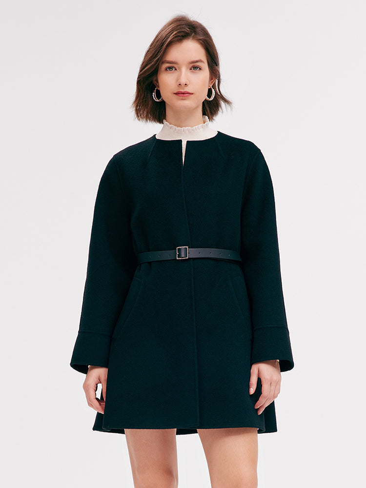 Tencel Woolen Wrapped Women Coat