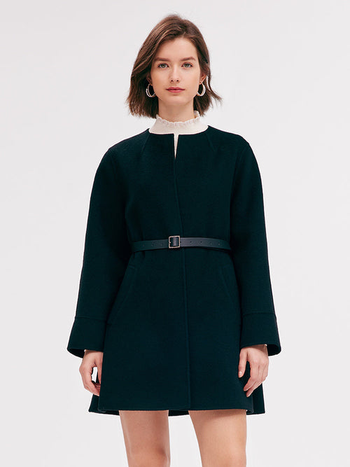 Tencel Woolen Wrapped Women Coat