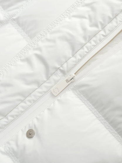 Drawstring Adjustable Waist Hooded Long Goose Down Coat