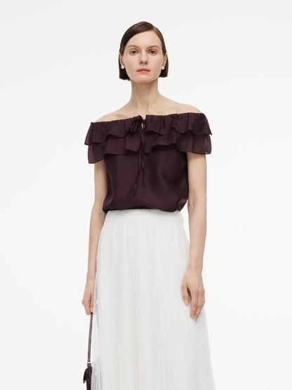 Pre-Order Convertible Ruffle Neck Women Top