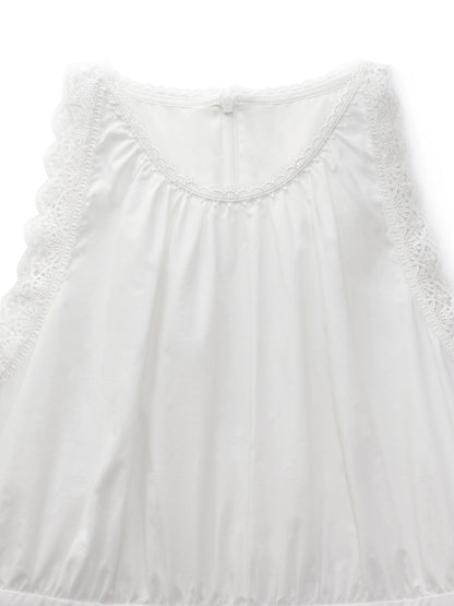 100% Cotton A-Line Women Maxi Vest Dress