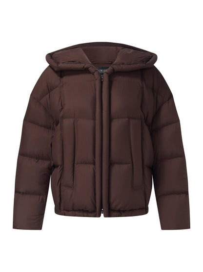 Lightweight Water-repellent Hooded Goose Down Jacket