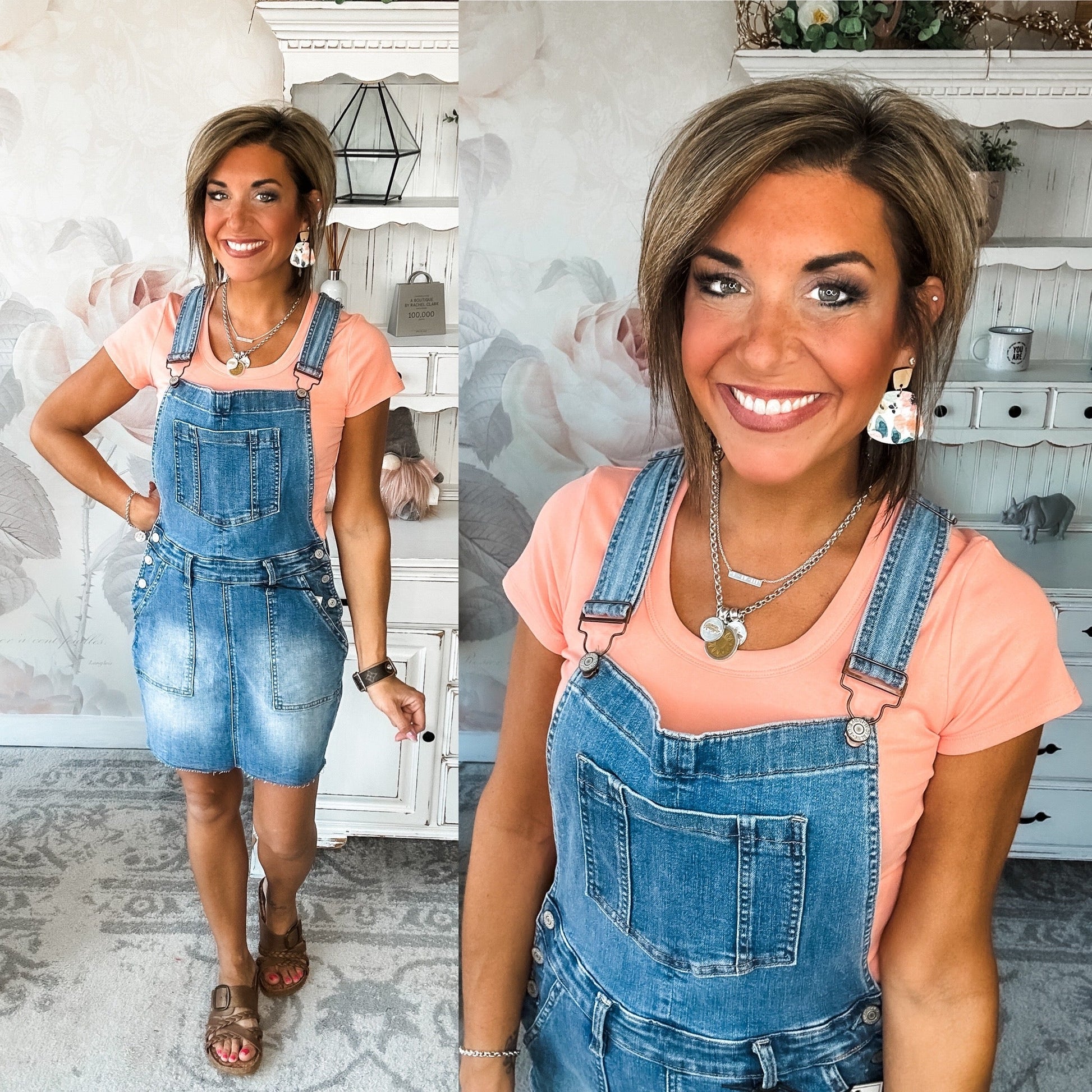 Judy Blue Raw Hem Overall Skirt