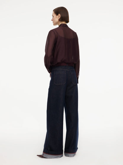 [Preview] Lyocell Cotton Blend Denim Women Jeans With Belt
