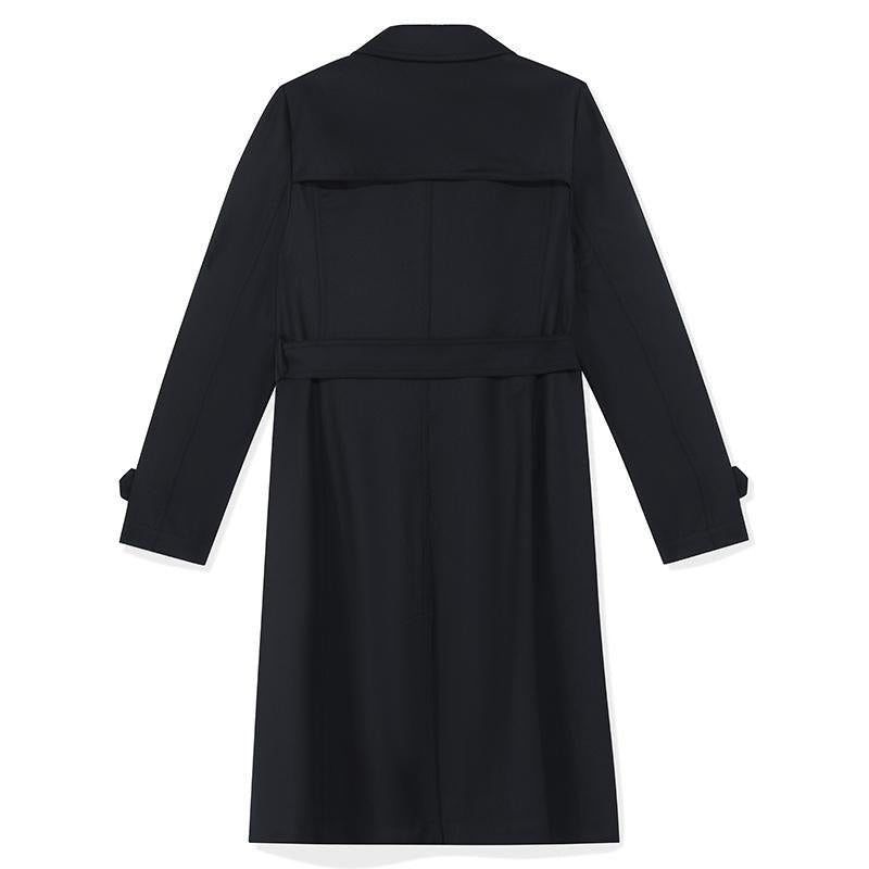 Worsted Woolen Women Trench Coat With Belt
