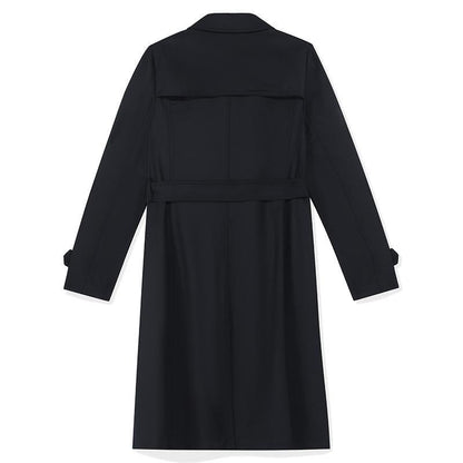 Worsted Woolen Women Trench Coat With Belt