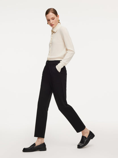 Stretch Slim Fit Women Ankle-Length Pants