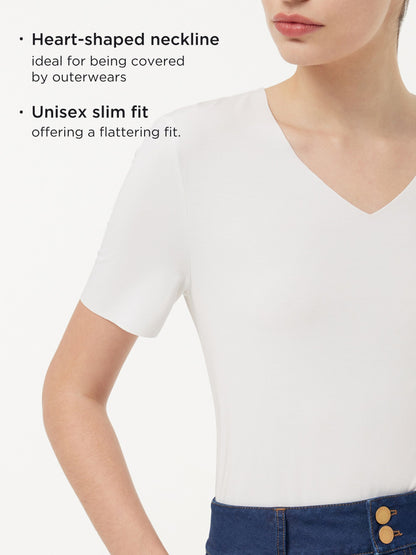 Two-pack (Black & White) Modal V-Neck Unisex T-Shirt