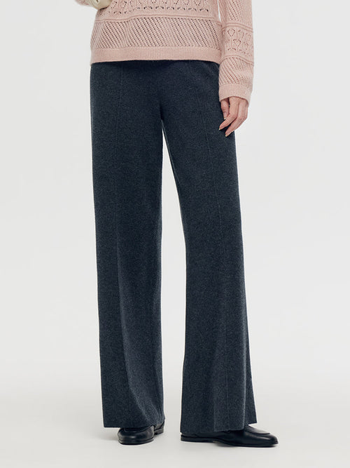 Petite Machine Washable Wool Wide Leg Women Pants