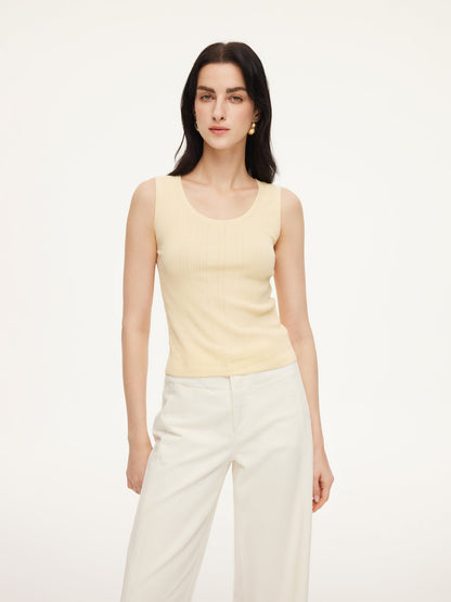 Cotton Mulberry Silk Blend Women Tank Top
