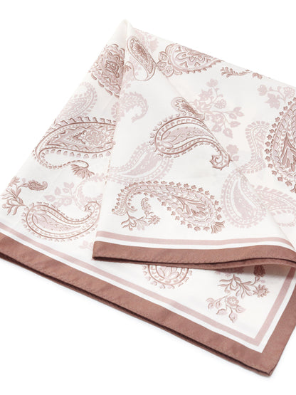 100% Mulberry Silk Paisley Print Women Scarf