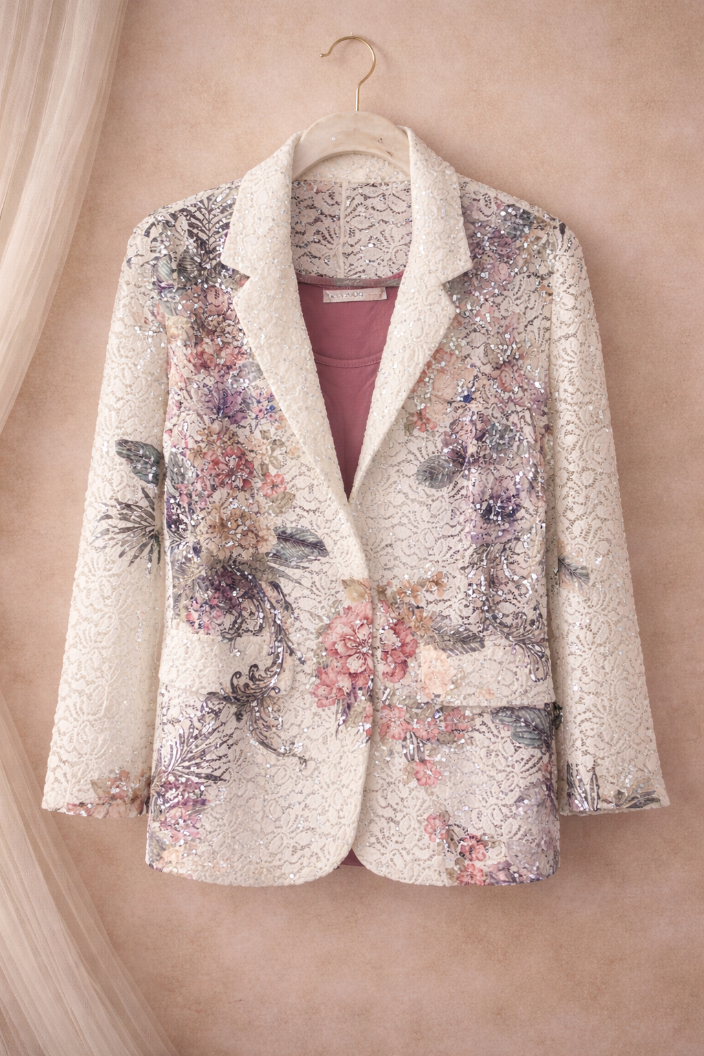 Origami - Garden Party Elegance Sparkling Sequin Blazer