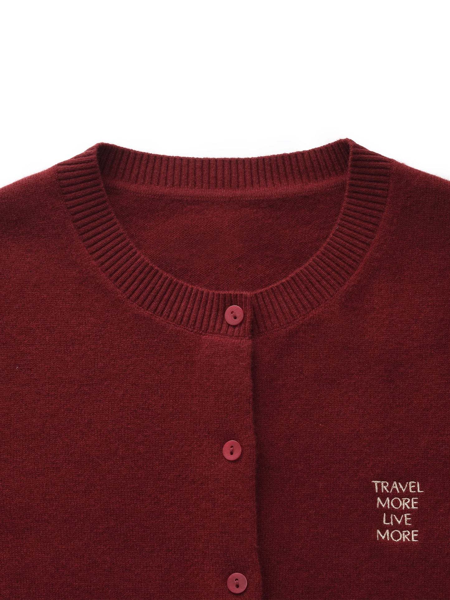 100% Wool Letter Embroidered Women Cardigan